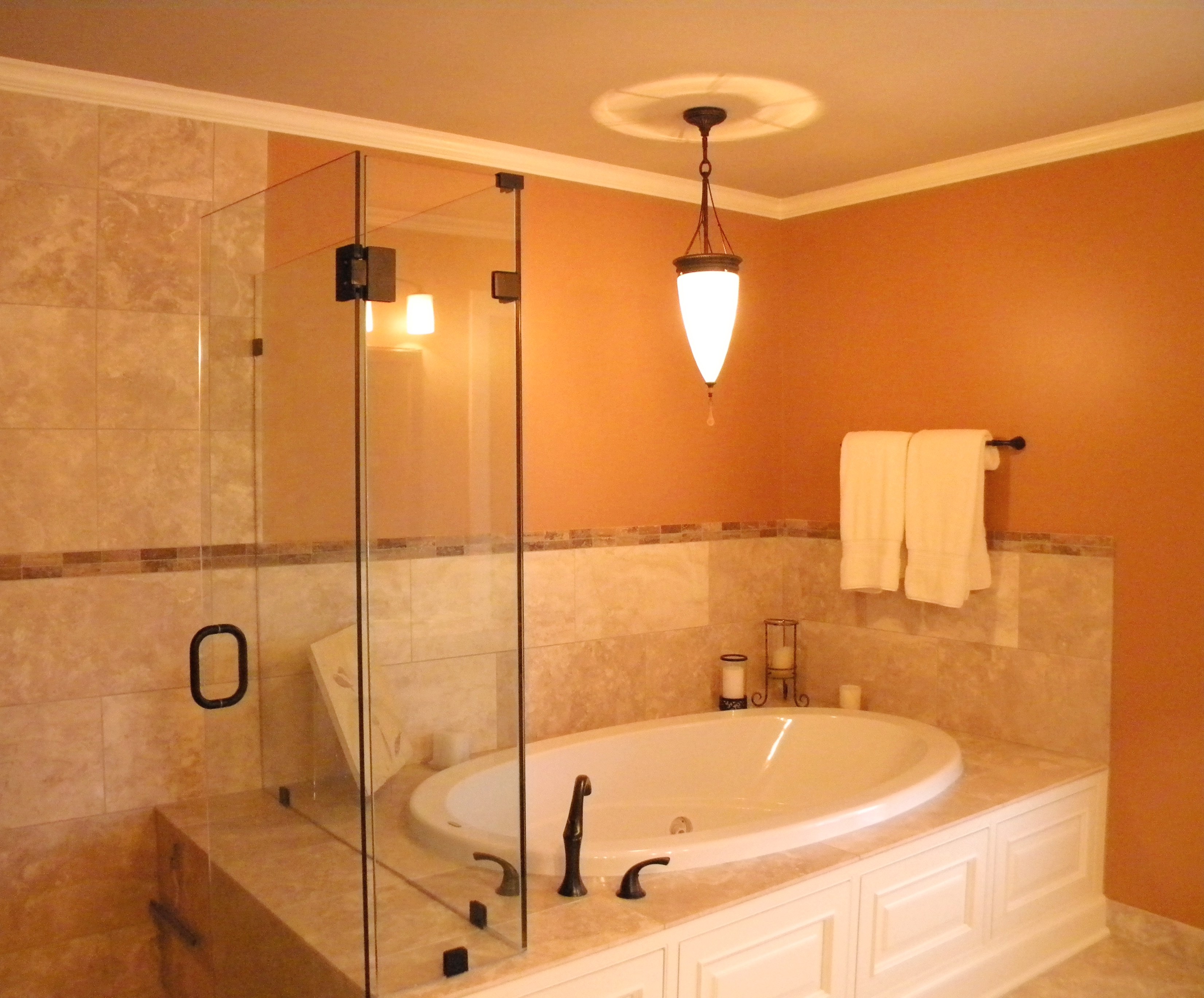 bathroom remodel frameless shower door